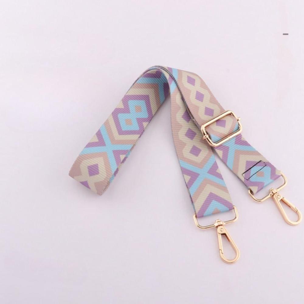 Geometric Pattern Adjustable Purse Strap